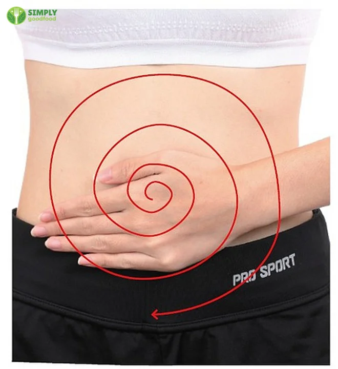 Xoa bóp bụng theo chiều kim đồng hồ và ngược chiều kim đồng hồ giúp sống khỏe, sống thọ