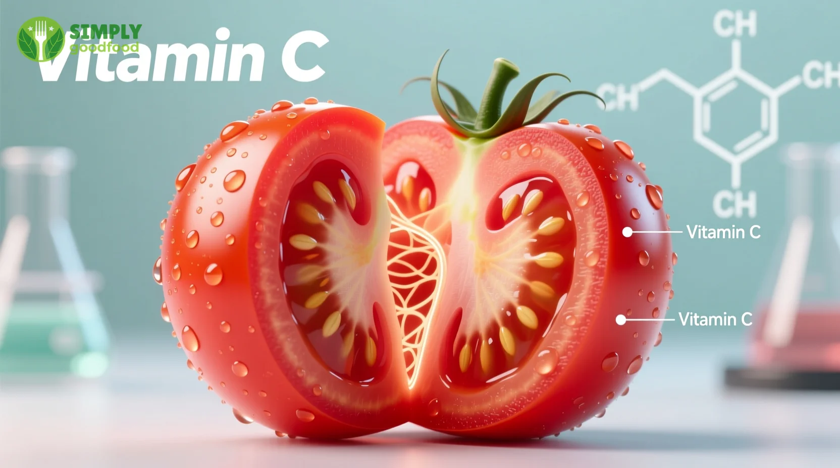 Cà chua chín mọng, bổ sung vitamin C cho làn da khỏe đẹp mùa hè.